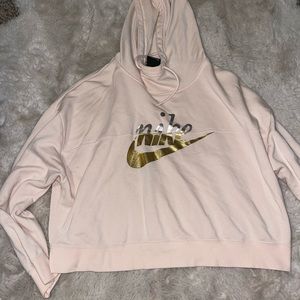 Pink crop Nike hoodie